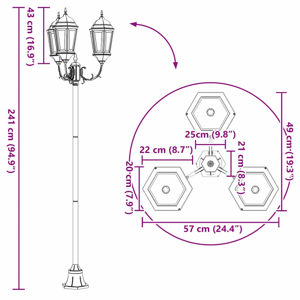 Strand – Staande tuinlamp van aluminium en glas