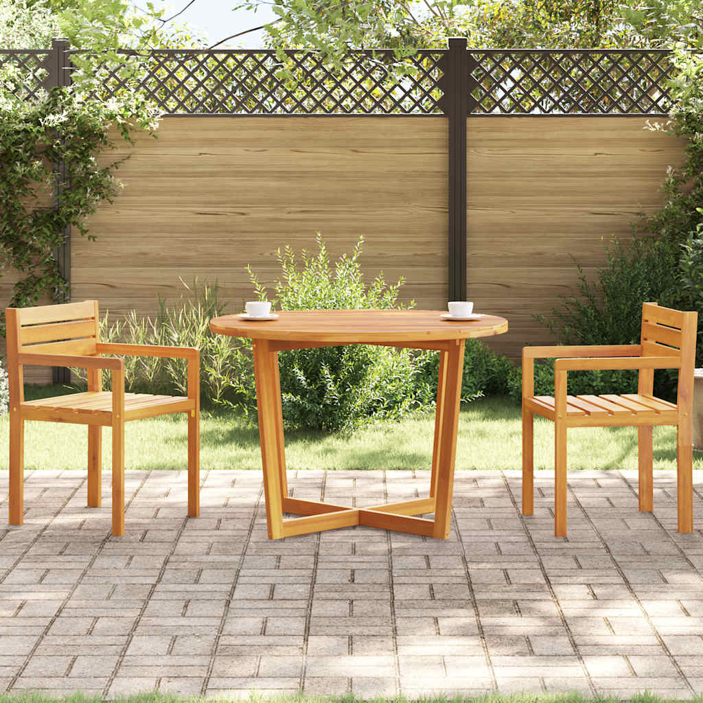 Vidsel – Ronde tuintafel van massief acaciahout