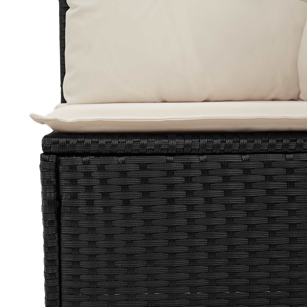 Rygge – Tuinbank met kussen van polyrattan en staal