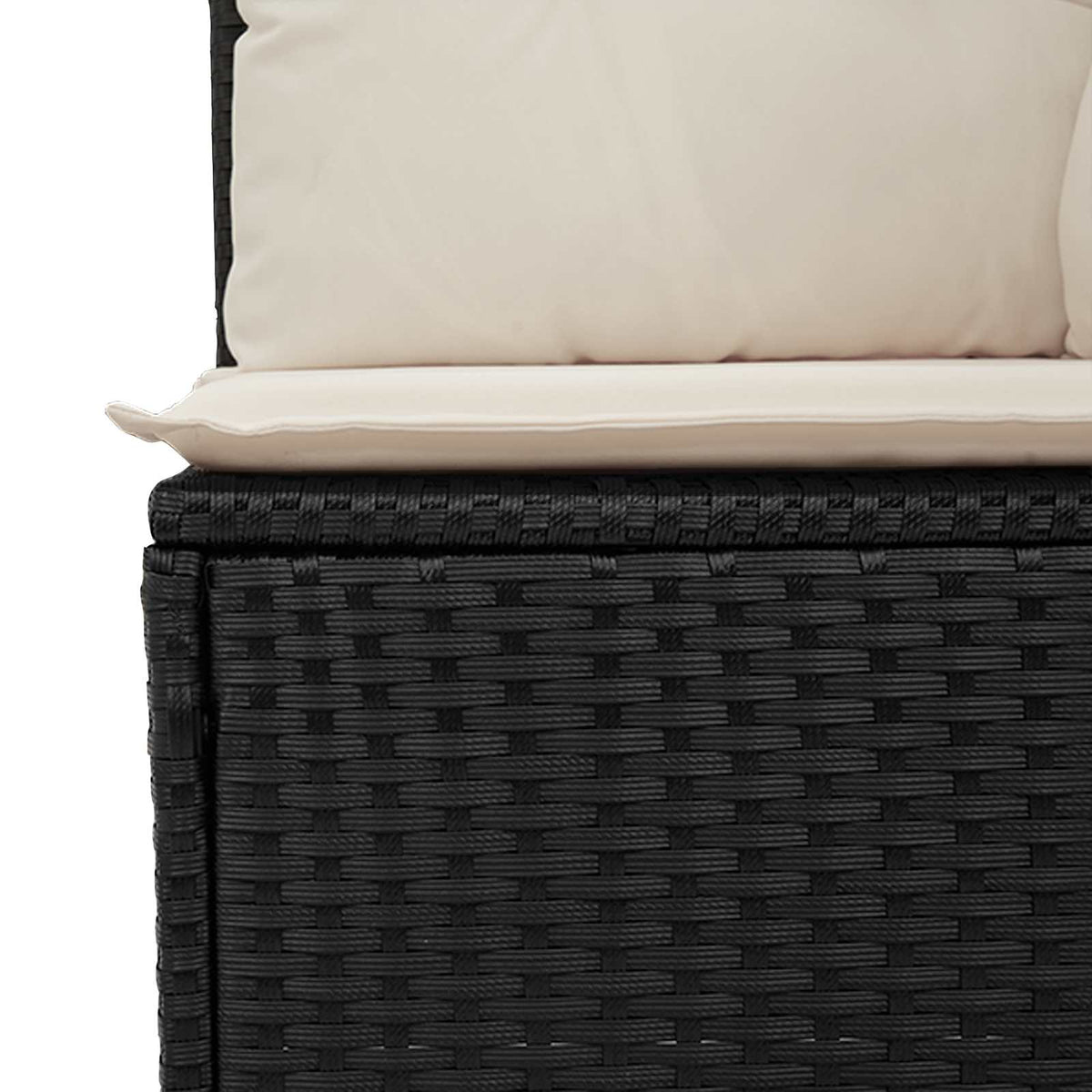 Rygge – Tuinbank met kussen van polyrattan en staal