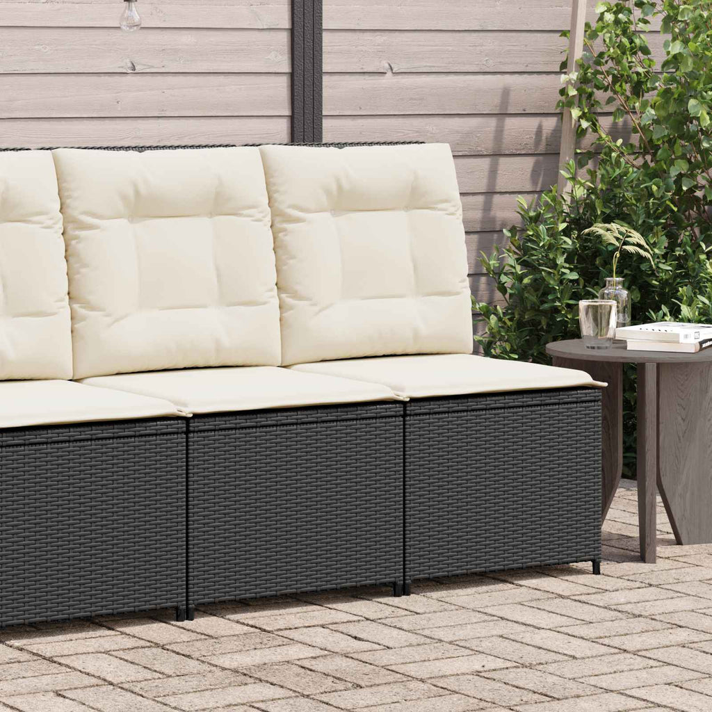 Rygge – Tuinbank met kussen van polyrattan en staal