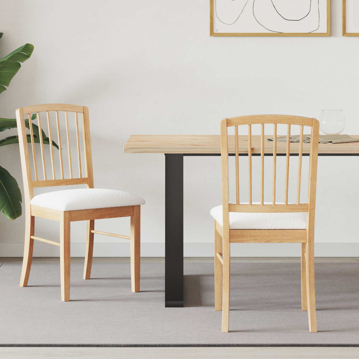 Lindos – Eetkamerstoel van massief rubberhout