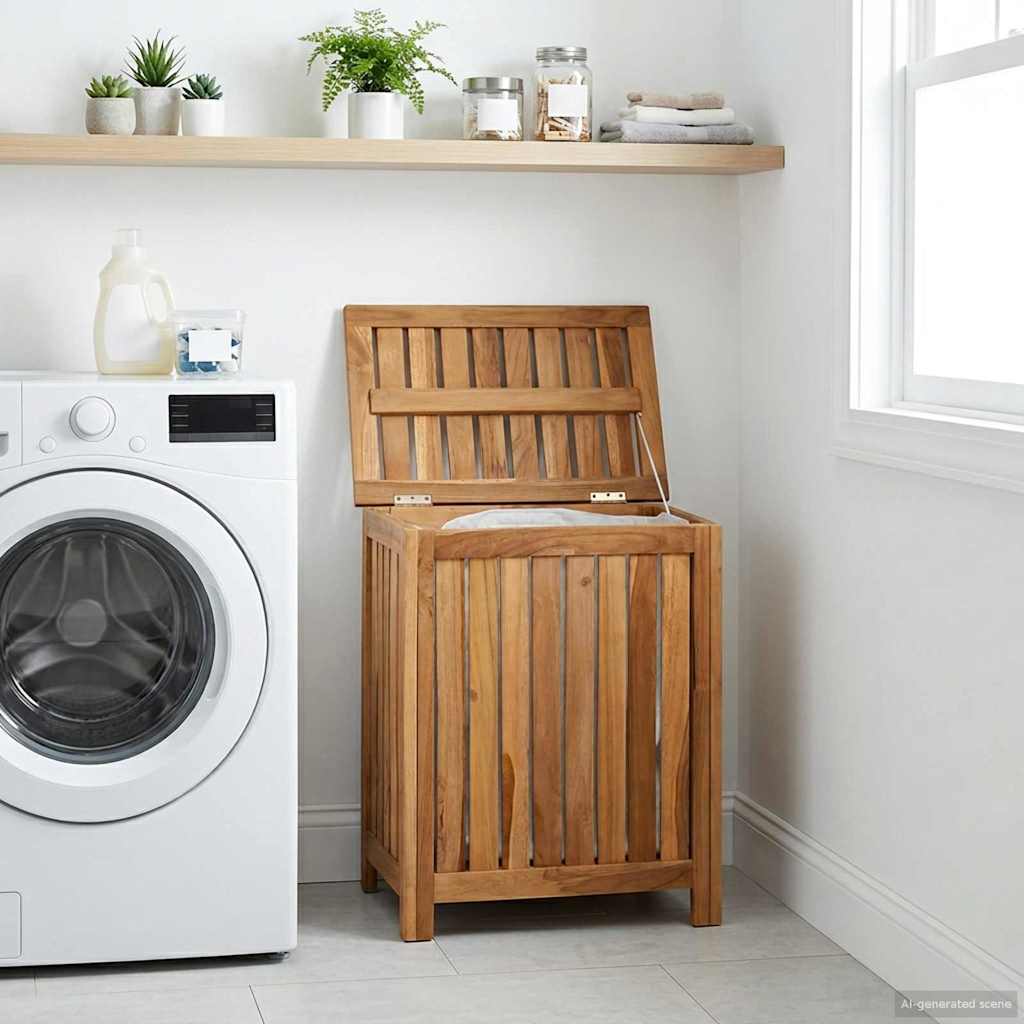 Gagnef – Wasmand van massief teakhout