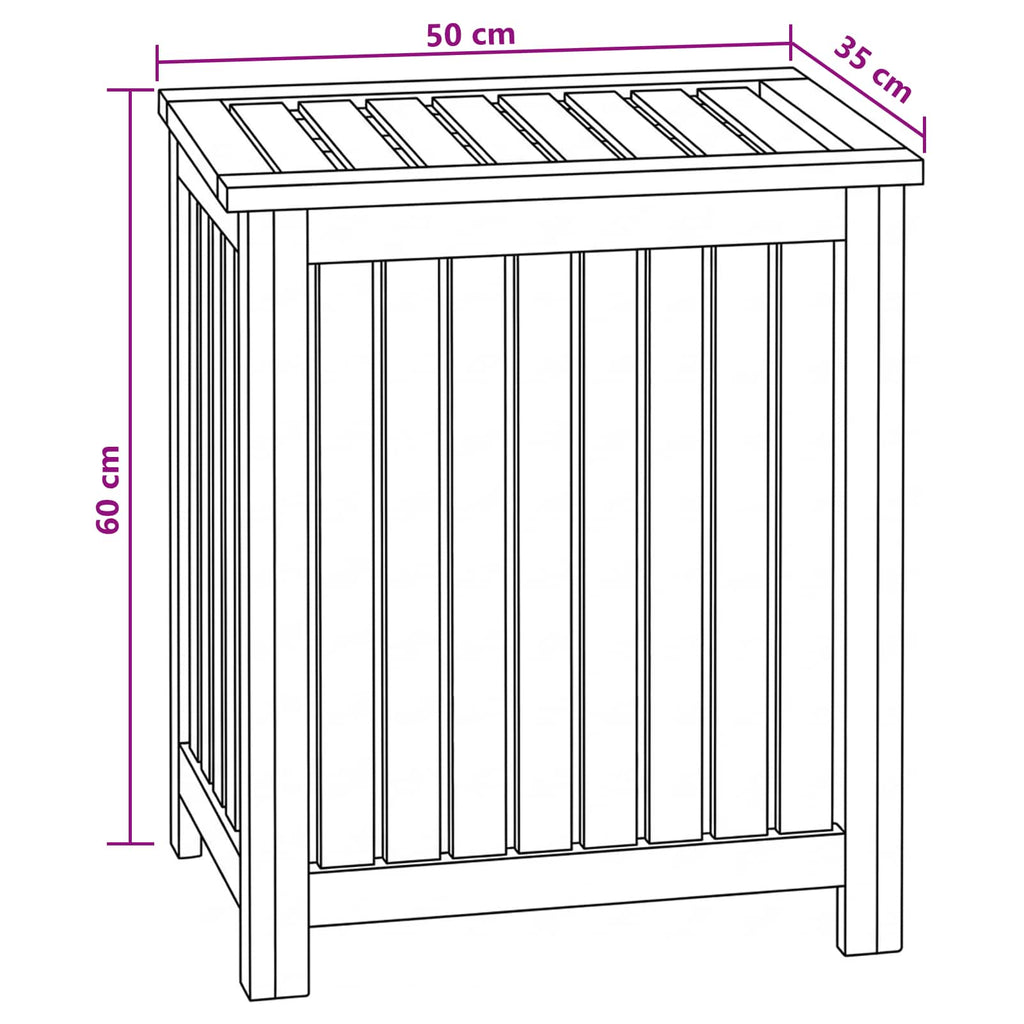 Gagnef – Wasmand van massief teakhout