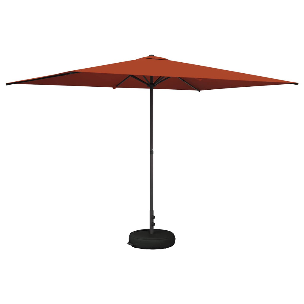 Sibbo – Rechthoekige parasol met voet van polyester en staal
