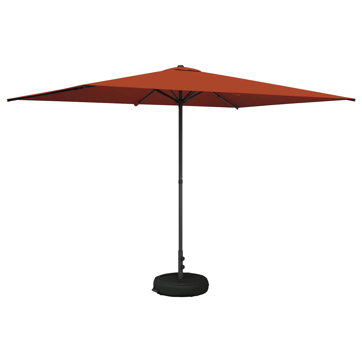 Sibbo – Rechthoekige parasol met voet van polyester en staal