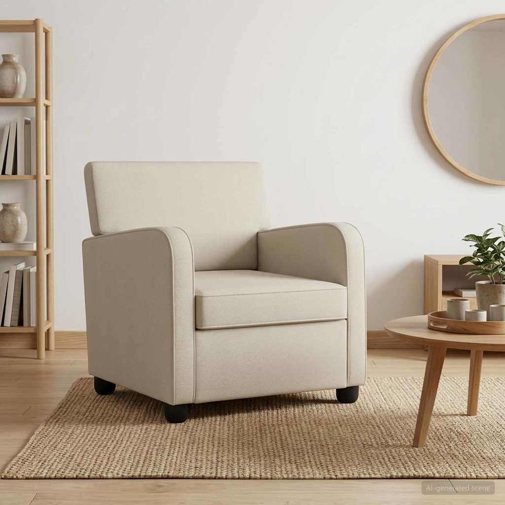 Alsen – Fauteuil van fluweel en hout