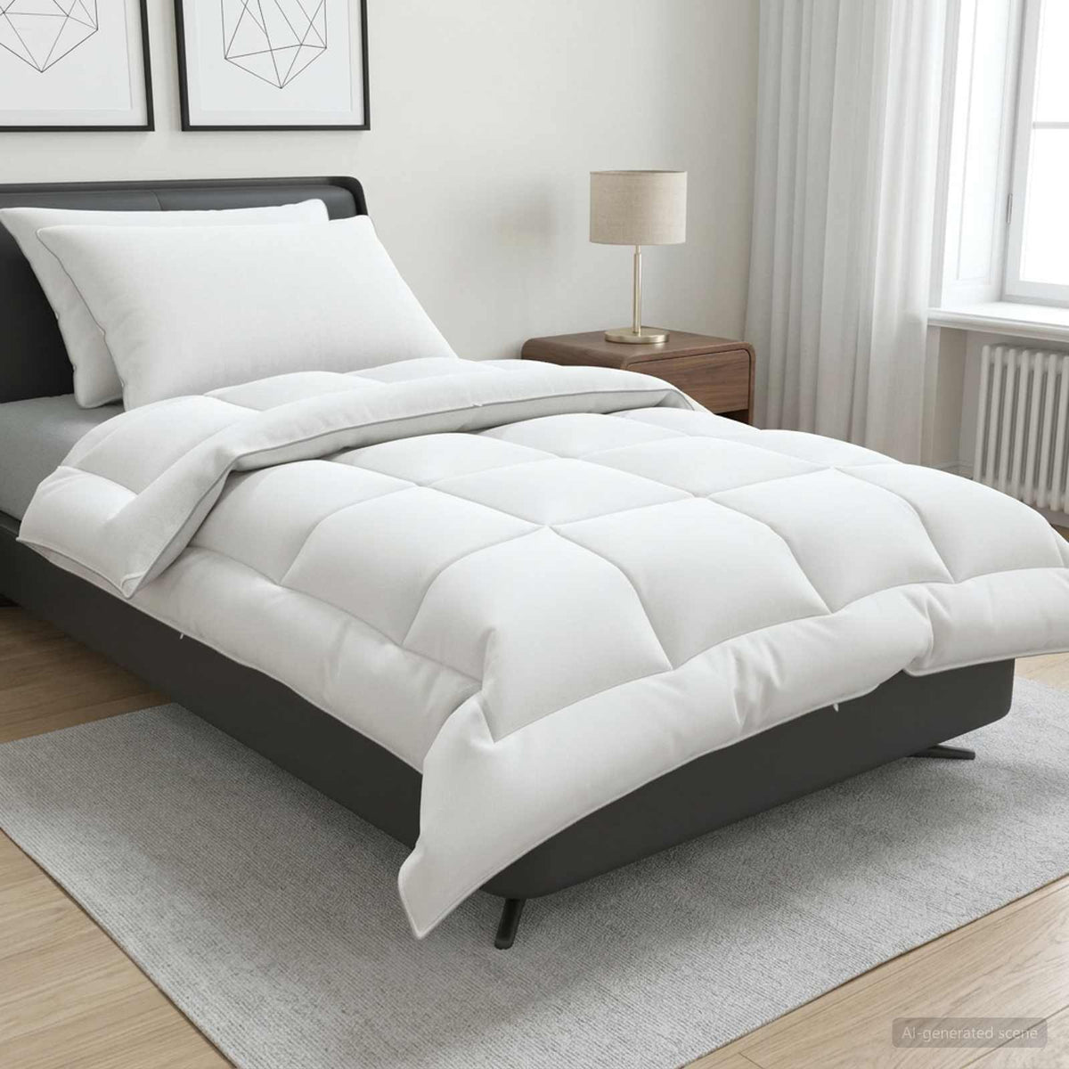 Norna – Winterdekbedset met kussen van wol en microvezel