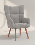 Arles relaxstoel lichtgrijs driekwart studio vk:54825933144403